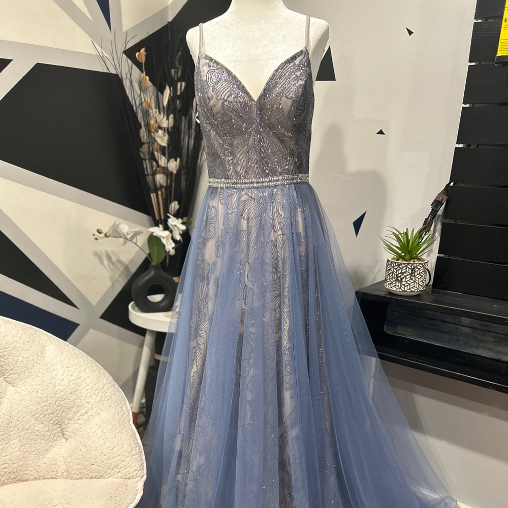 Sweetheart Neck A-Line Shape Prom Dress GSGL2993 v-neck, lace dress, open back
